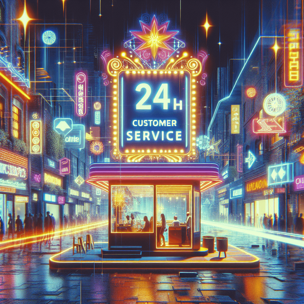 娛樂城客服24小時, modern digital art style, high quality, suitable for blog post, no text or watermarks