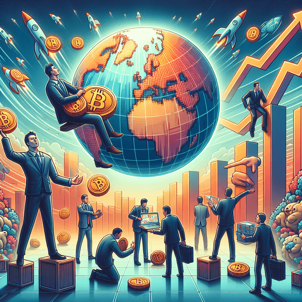 機構資金瘋買比特幣！全球散戶卻「反應冷淡」？, modern digital art style, high quality, suitable for blog post, no text or watermarks