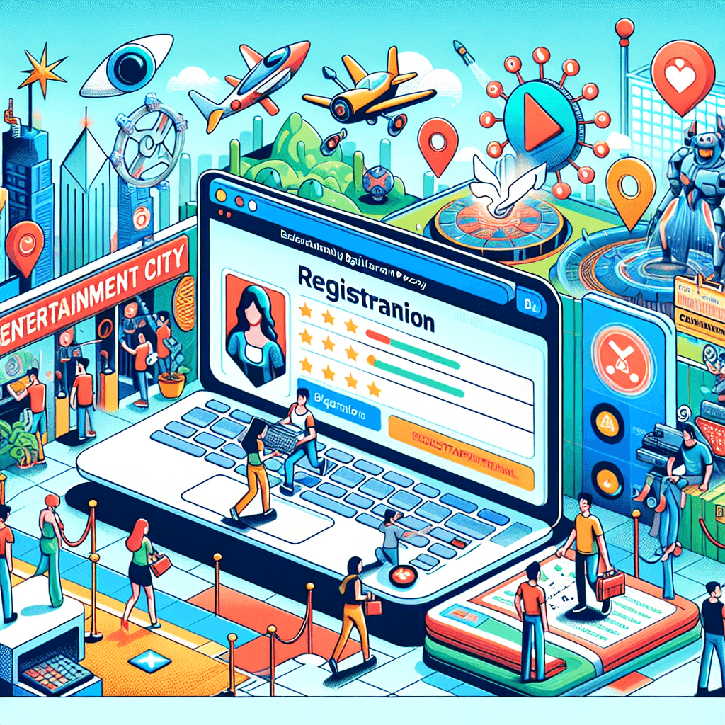 娛樂城註冊流程, professional blog illustration, high quality, suitable for blog post, no text or watermarks