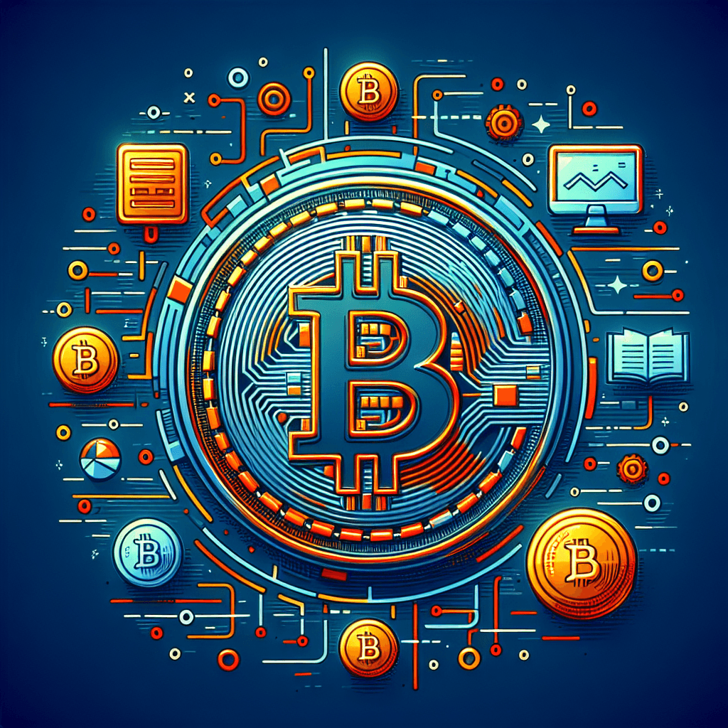 比特幣, modern digital art style, high quality, suitable for blog post, no text or watermarks