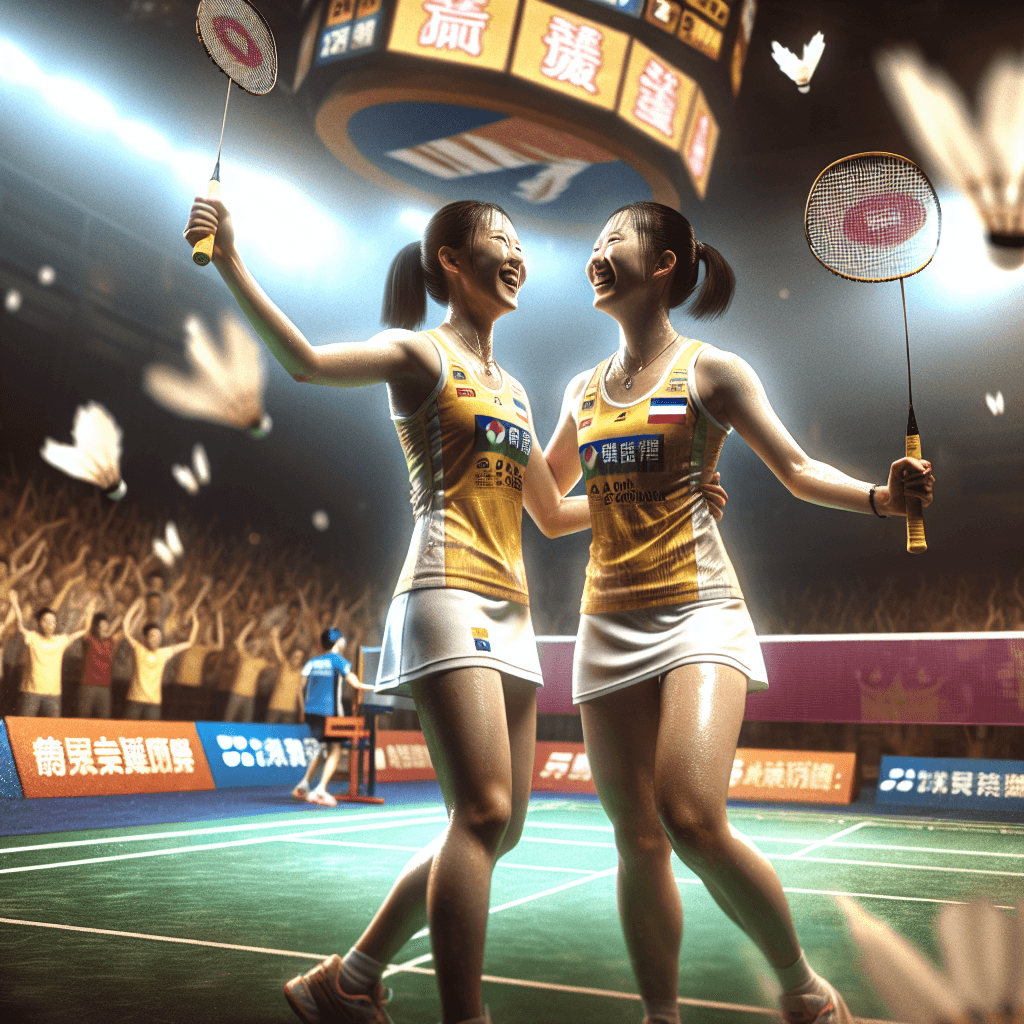 澳門羽球賽台灣女雙封后　洪恩慈：目標年終賽, professional blog illustration, high quality, suitable for blog post, no text or watermarks