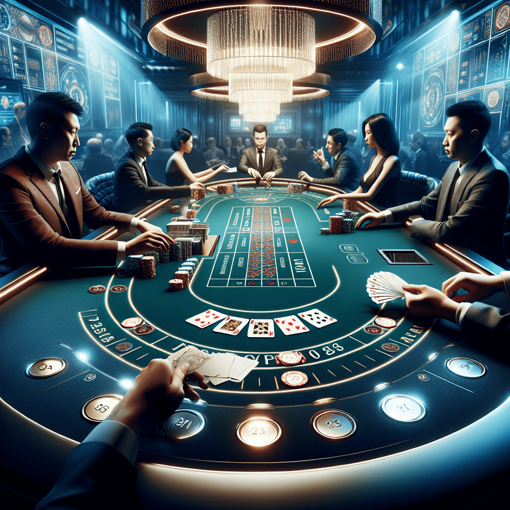 真人百家樂, modern digital art style, high quality, suitable for blog post, no text or watermarks