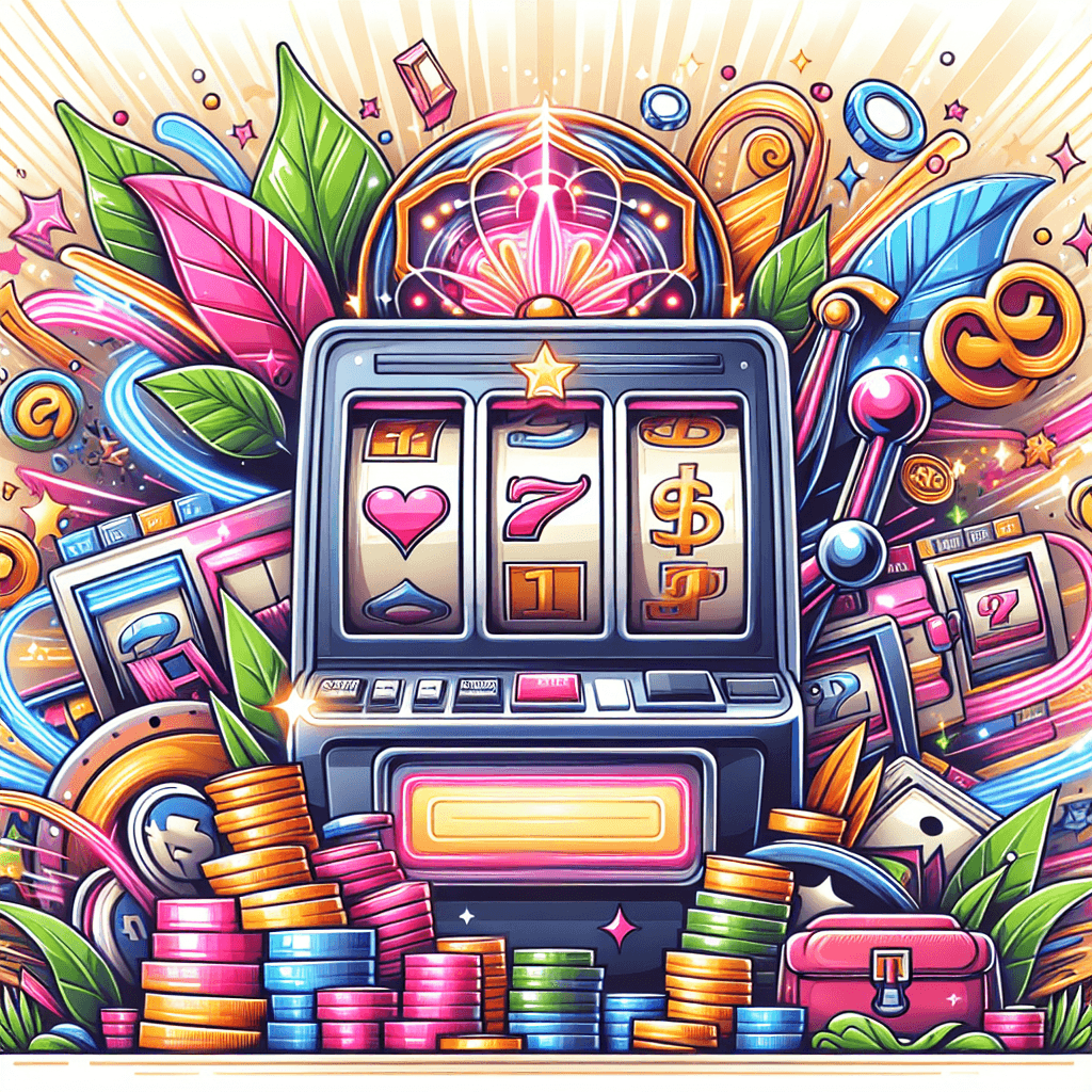 老虎機介紹, professional blog illustration, high quality, suitable for blog post, no text or watermarks